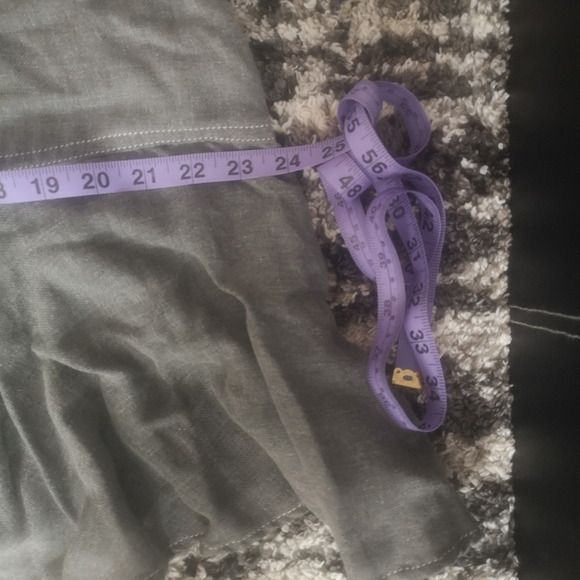 ZARA Gray Contrast Stitch Frilled Hem Midi w flaws - Picture 7 of 7